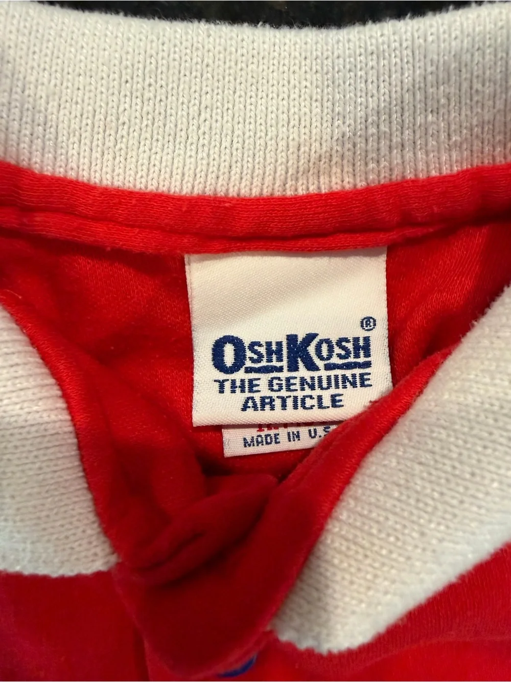 Vintage 90s OshKosh B’gosh Red Polo Shirt Size 12 Months